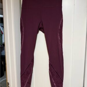Lululemon Athletica Plum Leggings with Side Panels